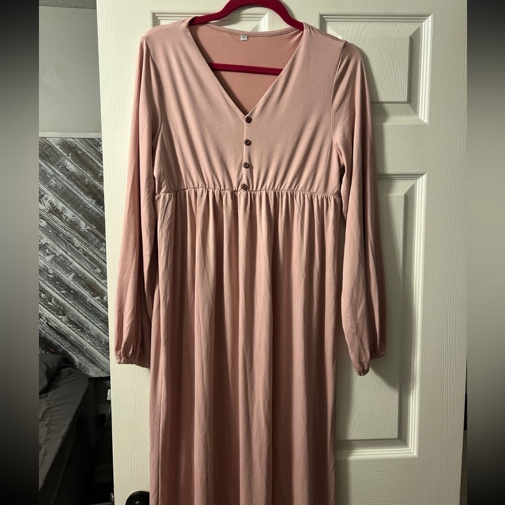 Long pink dress